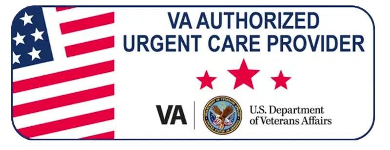 A picture of the veteran logo with three stars for urgent care provider in laredo tx